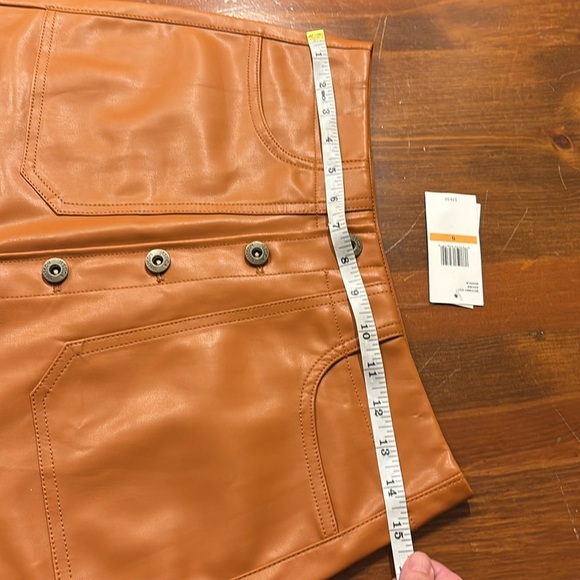 JESSICA SIMPSON SHORT SKIRT PLEATHER BUTTON DOWN FRONT POCKETS SIZE S - Picture 7 of 13